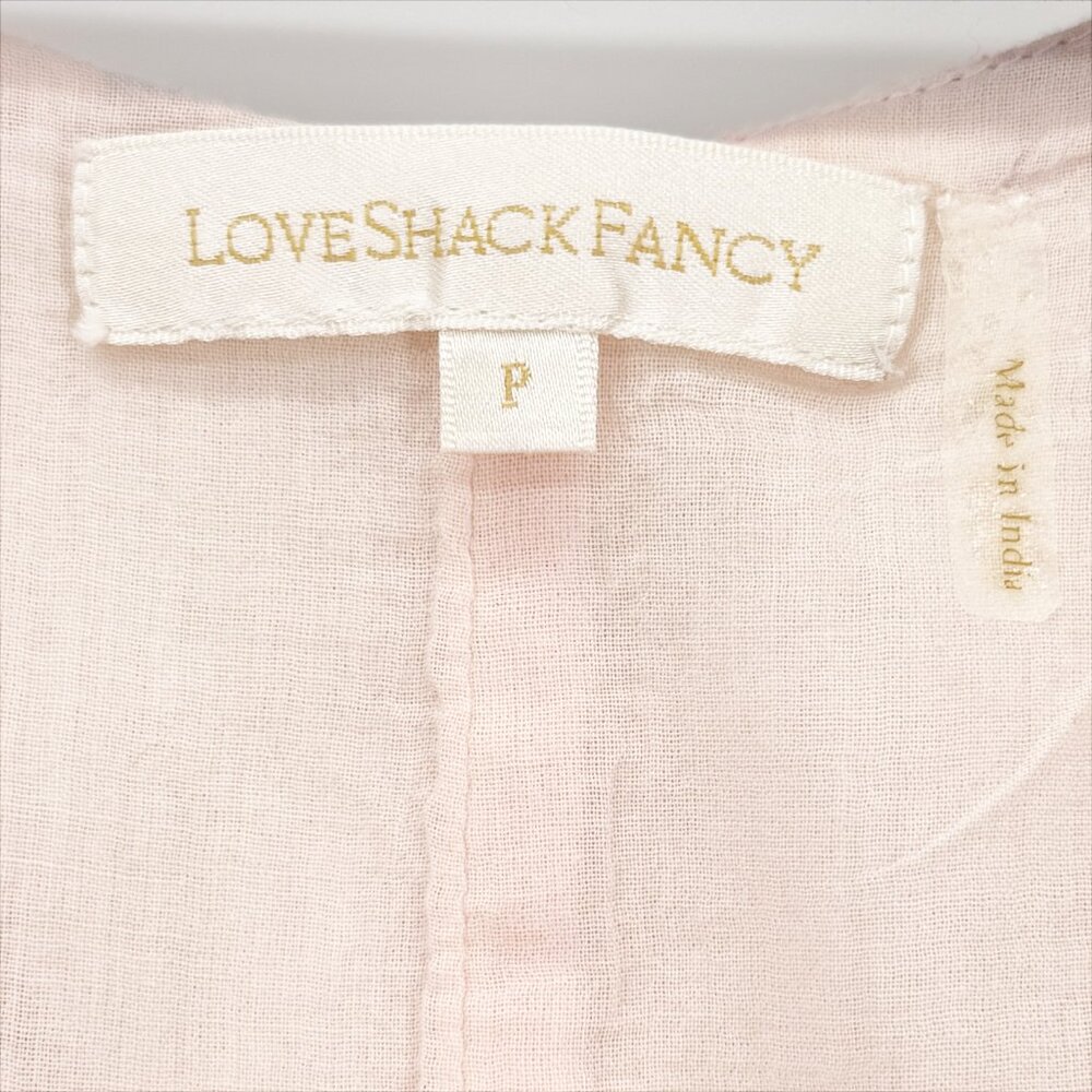 Loveshackfancy Lena Cream linen bow reversible dress vintage floral - Picture 9 of 12
